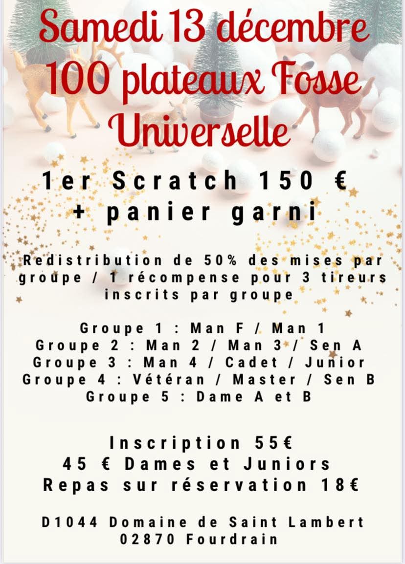 Concours de Noël – 100 Fosse Universelle13 Dec 2025