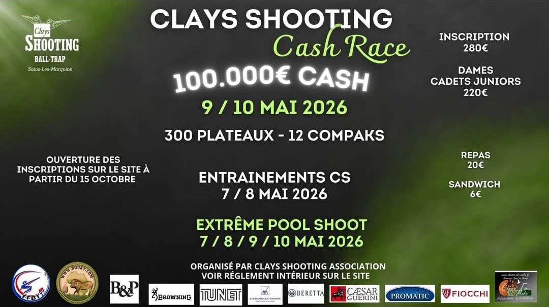 Clays Shooting Cash Race 9-10 May