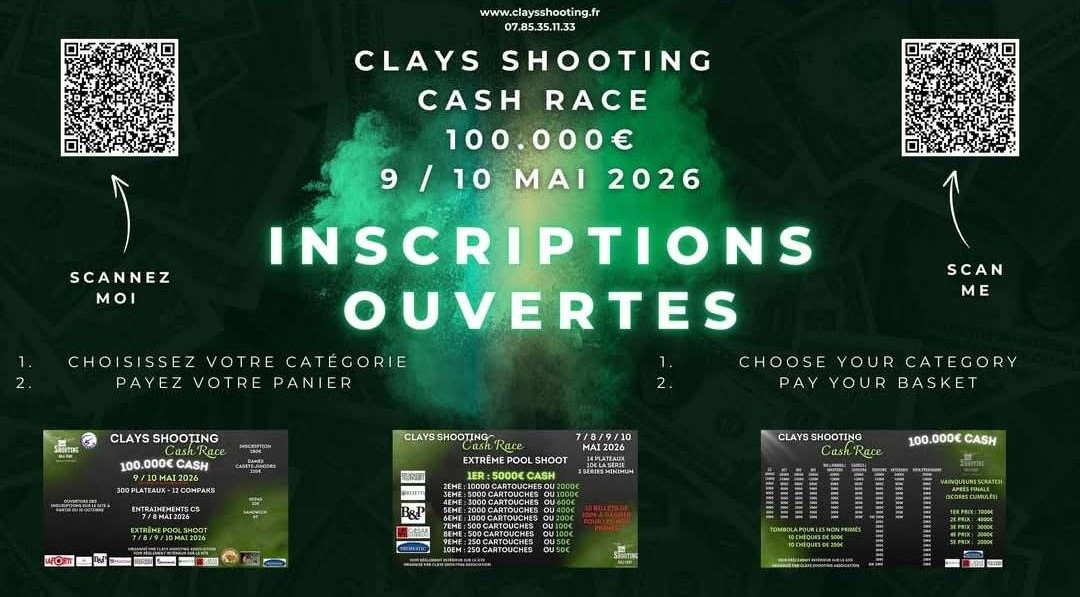 Clays Shooting Cash Race 9-10 May